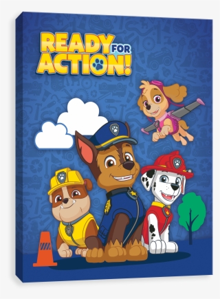 Paw Patrol Ready For Action Gallery Wrapped Printed - Paw Patrol Ready For Action