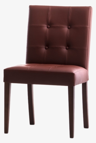 Silla En Madera Y Piel Con Brazos