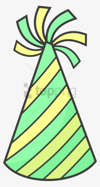 Free Png This Free Icons Design Of Green Party Hat - Birthday Hat Clipart Black And White
