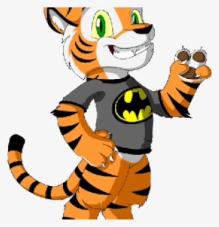 Cartoon Tiger Play Tennis