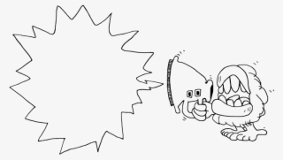 This Png File Is About Loud , Comic , Calling Out , - Line Art