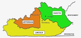 By 1776, Kentucky County Had Been Split Into Jefferson, - Map