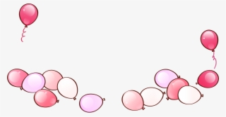 Balloon Pink Clip Art Shading Transprent Ⓒ - เวก เตอร์ วาด การ์ตูน พื้น หลัง พาส เท ล