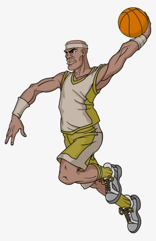 Cool Cartoon Character With Basketball Clipart - Cartoon Character Basketball Player Cartoon