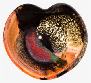 Earth Tones And Red Heart Bowl - Macro Photography