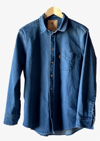 Button-up Shirt, Blue Denim - Button