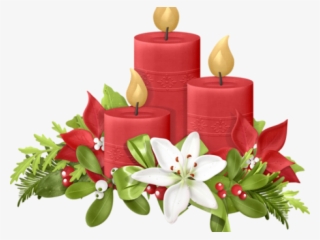 Poinsettia Clipart Christmas Candle Light - Vintage Christmas Candles Clip Art