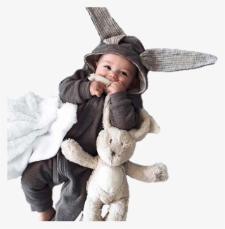 Cute Bunny Rabbit Baby Romper - Kombinezon Krolik Dla Niemowlaka