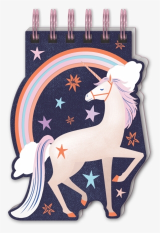 Unicorn Rainbow Spiral Note Pad - Illustration