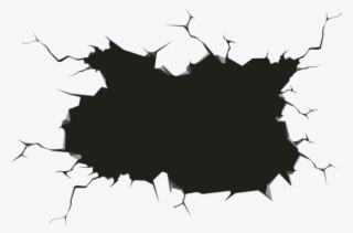 Golf Ball Clipart Wall Crack - Crack On The Wall Png
