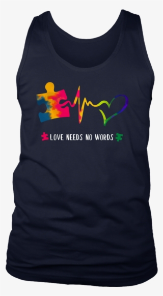 Autism Awareness Love Needs No Words Shirt With Puzzle - Shirt