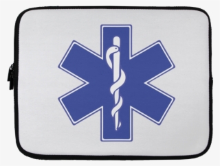 Star Of Life Blue Laptop Sleeve - Star Of Life