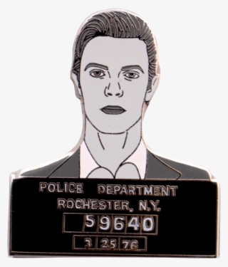 David Bowie, "rebel, Rebel" Mugshot Enamel Pin - Bust
