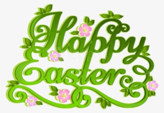 Free Png Download Green Happy Easter Transparent Png - Happy Easter Clipart Transparent