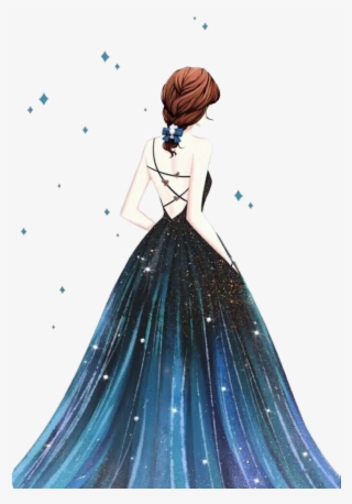 #dress #blue #quinceañera #party #doll #girl #model - Illustration