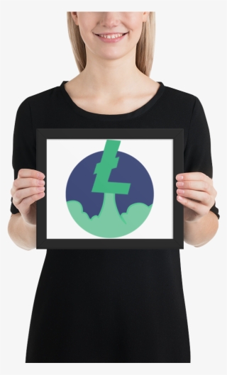 Framed Litecoin Rocket Poster Framed Litecoin Rocket - Poster