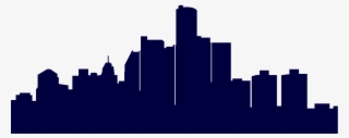 1041 X 415 10 - Transparent Detroit Skyline Silhouette