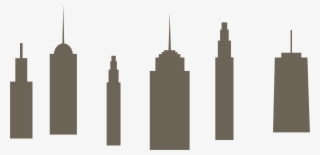 Magnifying Glass Image Arrow City Brown Skyline - Illustration