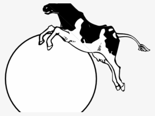 Jump Clipart Moon - Cow Jumping Over The Moon Clipart