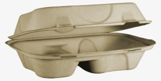 9x6x3″ Fiber Clamshell, 2-compt - Box