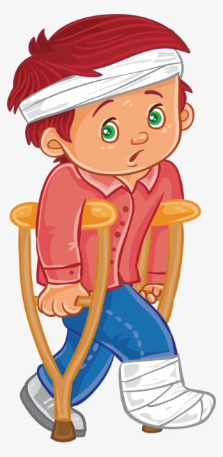 Stock Illustration Photography A Wounded Boy In - Niños Con Heridas Animados