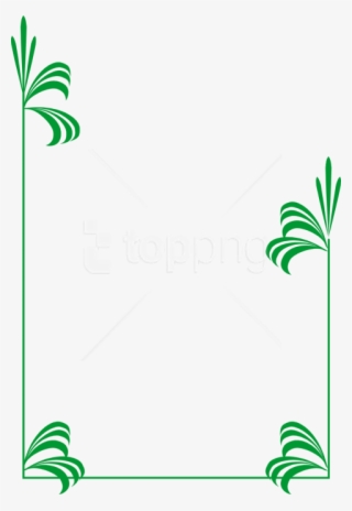 Free Png Green Border Frame Png Pic Png - Leaves Border Designs Png