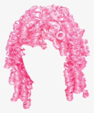 Wig Pink Curly - Pink Curly Hair Png