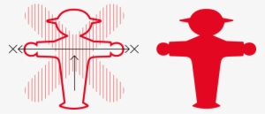 Use The Fat, Outspread Arms Of The Front-facing Little - Ampelmännchen Png