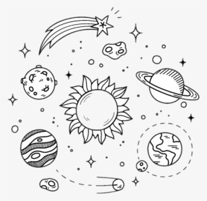 Sticker Space Starremixit Sun Tumblr Galaxy Banner - Space Drawing