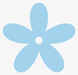 Real Blue Flower Png Retro 8 Color Colour Clipart - Light Blue Flower Clipart