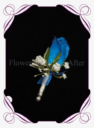 Silk Artificial Real Touch Royal Blue Rose And Baby's - Fake Flower Cake Decorations