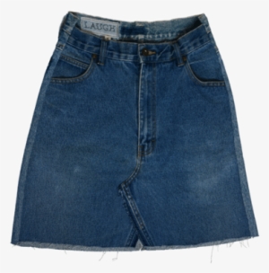Blue Deconstructed Denim Laugh - Miniskirt - 400x600 PNG Download - PNGkit