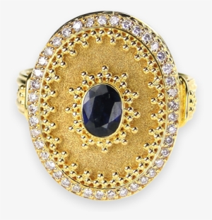 Materials 18k Gold, Diamonds And A Sapphire, Emerald - Jewellery