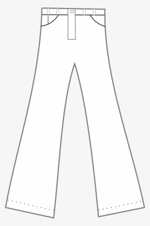 Denim Clipart Long Pants - Black And White Pants Free Clipart