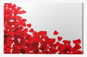 Red Heart Shaped Confetti Background Or Horizontal - Confetti