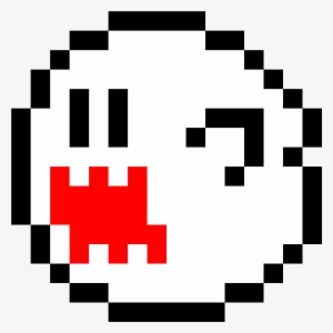 Mario Boo And Mushrooms - Boo Mario Bros Pixel