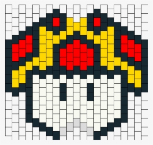 Super Mario Mega Mushroom Mask Bead Pattern - Mushroom Kandi Mask Pattern