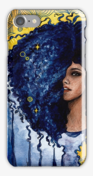 Blue Curls Watercolor And Ink Iphone 7 Snap Case - Trichostema