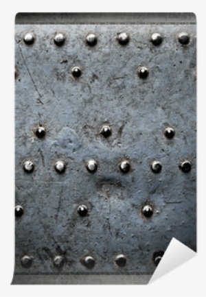Grunge Background, Metal Plate With Rivets Wall Mural - Paper