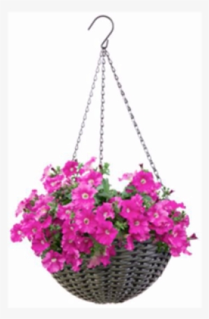 Gorgeous For Flowers Outdoors, Bring This Resin Basket - Bougainvillea