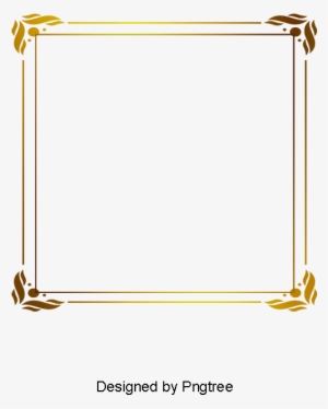 Simple Gold French Pattern Border Png Picture, French - Psd