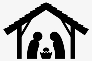 Nativity Scene Rubber Stamp - Silhouette