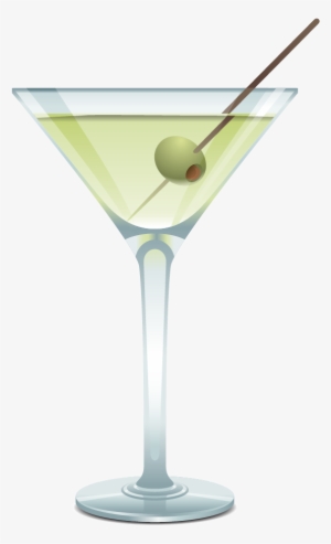 Martini Cocktail Glass Blue Lagoon Cosmopolitan - Drinks Vector