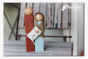 Nativity Silhouette Statue Mary And Joseph Wooden - Diy Wooden Nativity