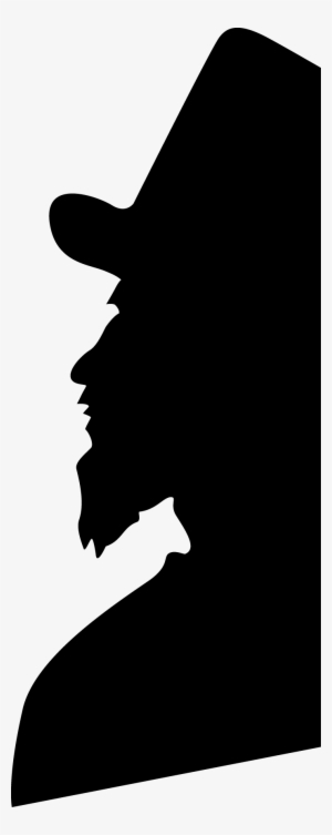 Silhouette Of Man In Tophat - Christmas Carol Scrooge Silhouette