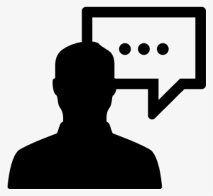 Man With Speech Bubble Vector - Man With Speech Bubble Icon
