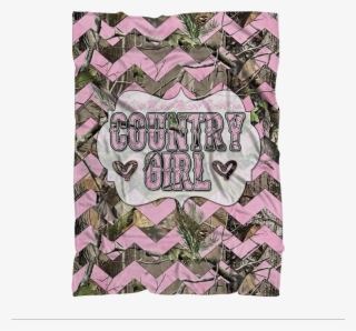 Country Girl ﻿premium Sublimation Adult Blanket - Country Girl Camo Quotes