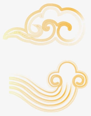 Estilo Chino Líneas Nubes Degradados Png E Imagen Vectorial - Illustration