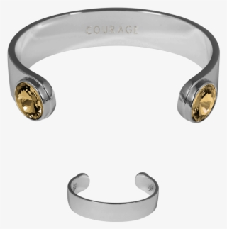 Ioaku The Zen Bracelet Rhodium Amber - Ring