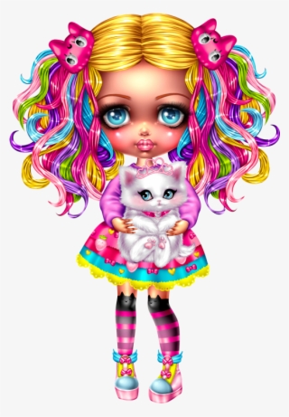 Original Artwork, Big Eyes, Girl Cartoon, Anime Chibi, - Cartoon